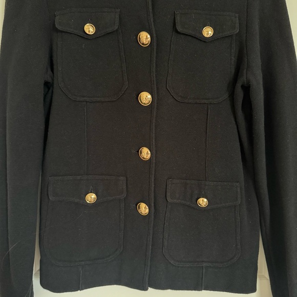 Lauren Ralph Lauren Black Jacket with Gold Accents, P/M - Picture 4 of 13
